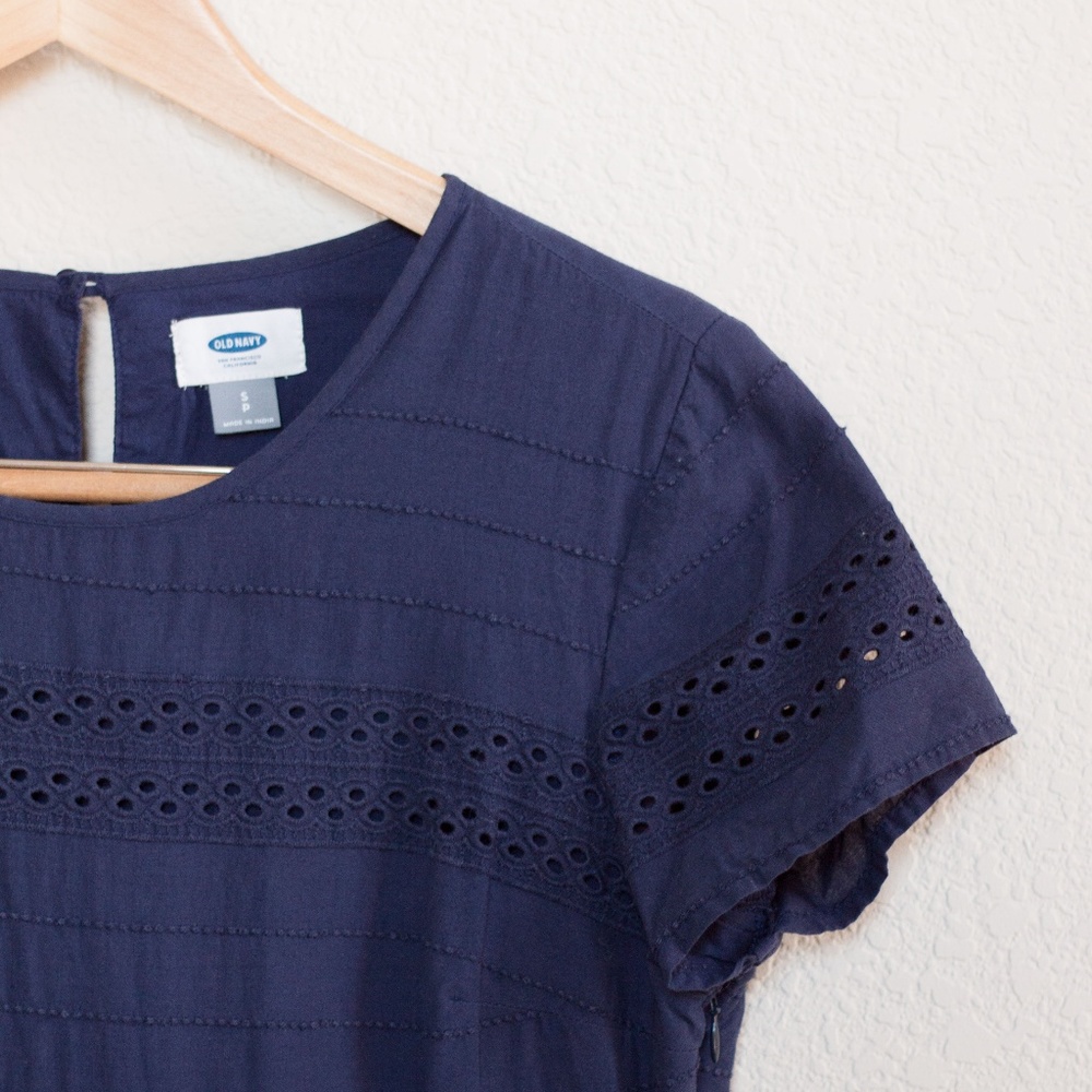 Old Navy Dress – Sz. Small – Navy Blue with Eyelet